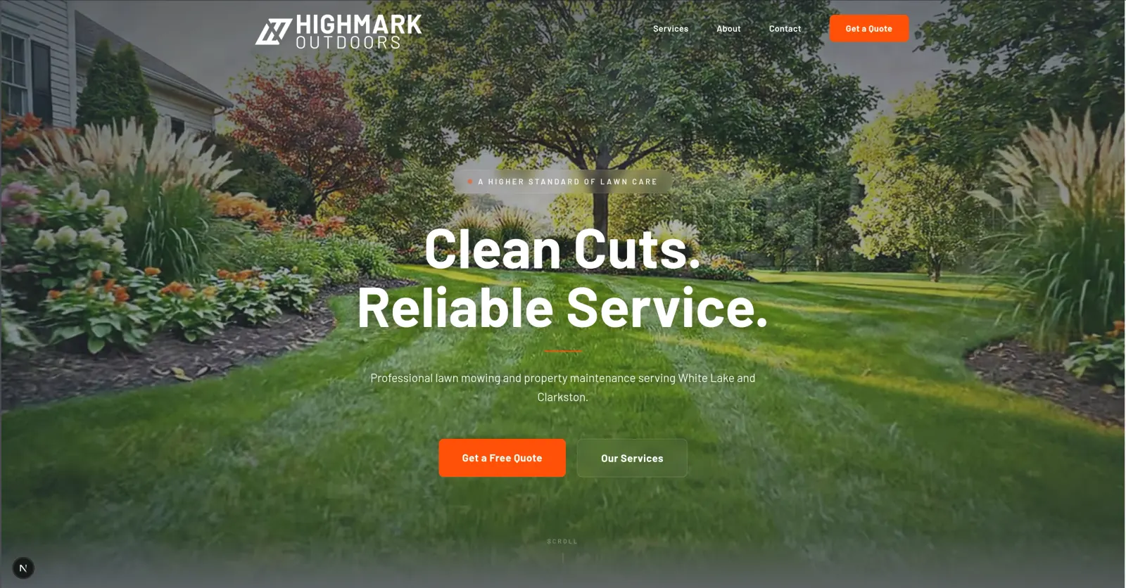Highmark Outdoors homepage