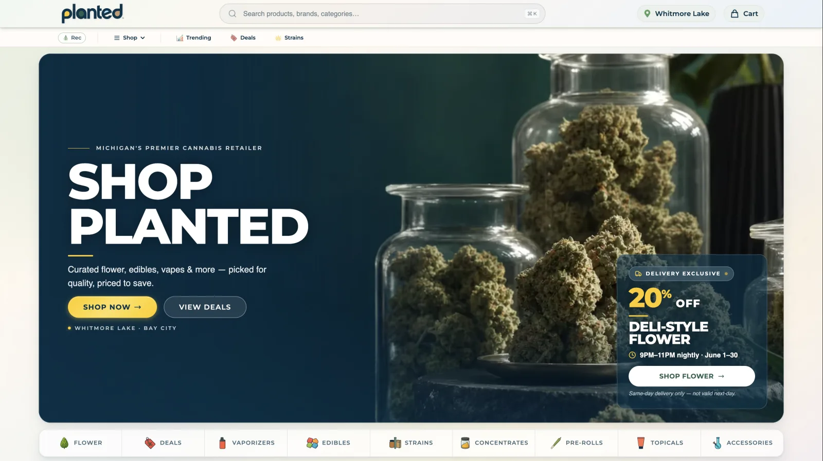 Planted Provisioning homepage